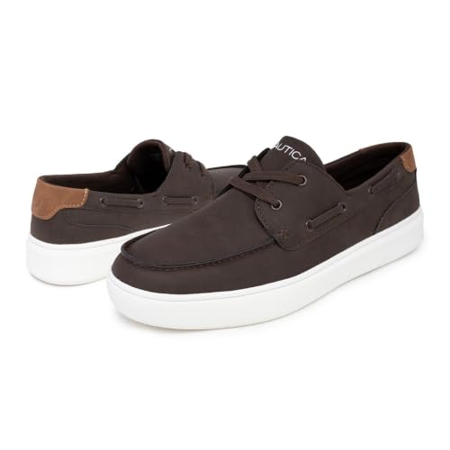 Image of NAUTICA Men's Lace-Up Boat Shoe Casual Loafers Comfort Sneaker - Walking Moccasin