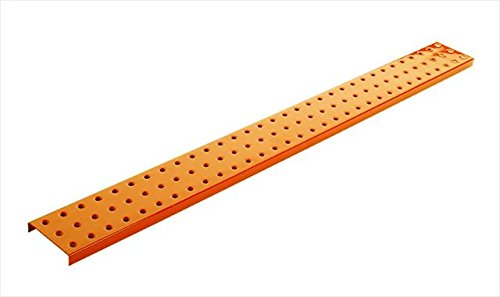 Alligator Board ALGSTRP3x32PTD-ORG Orange Powder Coated Metal Pegboard Strips with Flange - Pack of 2
