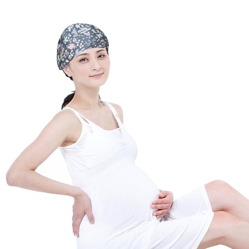 ULDIGI Gorro de Quirófano Diseño Estampado Floral de Algodón Unisex Ajustable Lazo, Transpirable y Absorbente de Sudor para Uso Médico y Hospitalario
