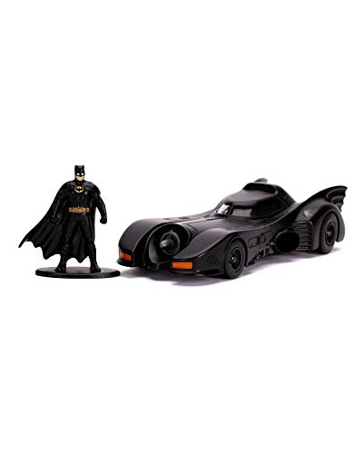 Jada Toys DC Comics 1:32 1989 Batmobile - Coche Fundido a presión con Figura de Batman, Juguetes para niños y Adultos (JadaToys31704), Color Negro