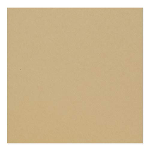Pack of 50 Single Cards, Square, 15 x 15 cm, Caramel Brown, 240 g/m², Blank, for Postcards and Crafts Made of Clay Craft Card - Image 3