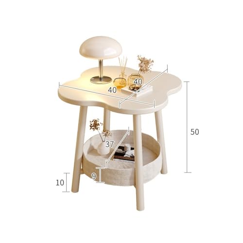 Table basse mobile et table d'appoint de salon avec étagères de rangement - 3