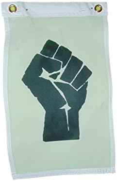quarks Black Pride Power FIST Garden Flag Door Hangar 12 X 18 INCHES 2 Grommets