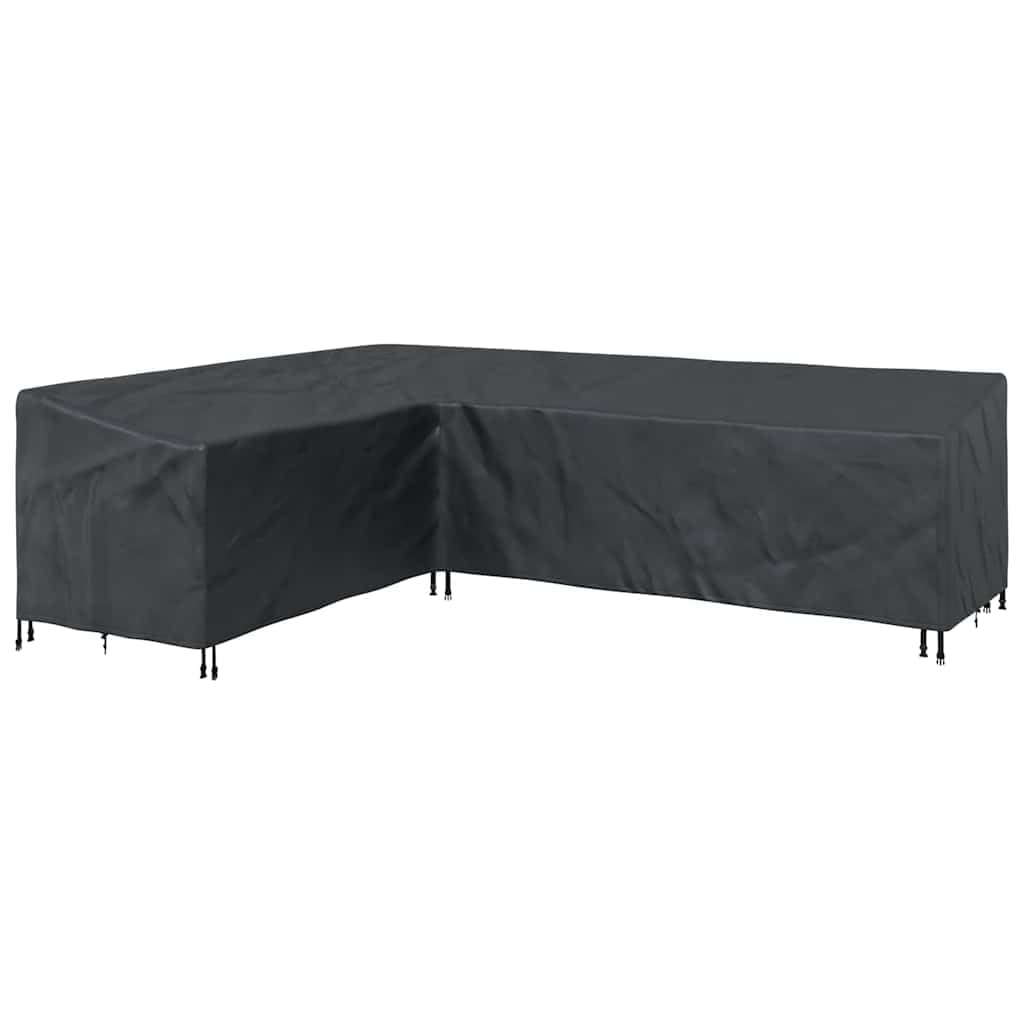 Knerpwd 420D Oxford Fabric-A Waterproof L-Shaped Furniture Cover, Oxford Fabric With Pu Coating, Outdoor Patio Cover For Garden Terrace, Black