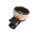 2 in 1 Phone Camera Lens Wide Angle Macro Lens Outer Mobile Phone Lens for Smartphone (Golden)