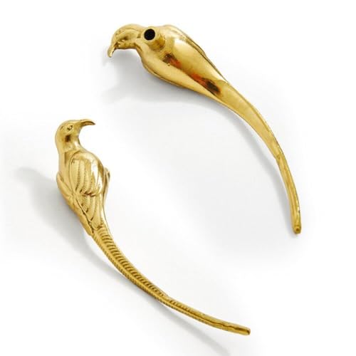 Boutons d'armoire oiseau doré en laiton chic pour commode raffinée - 4