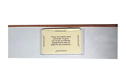 Image of Sukeshcraft Multiple Cheque Book Holder | Original PU Holds Upto 8 Cheque Books, DeepTan