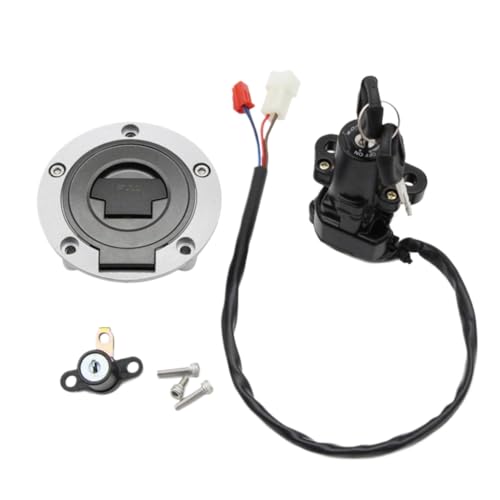 Kraftstofftankabdeckung, Zündschalter, Sitzschlossschlüssel, 12 V, kompatibel mit Kfz-Motorradteilen XT660 XT660Z Tenere MT03 R6 R1 XJ6F XJ6N FJ09 FZ1S FZ09 FZ07 XVS1300