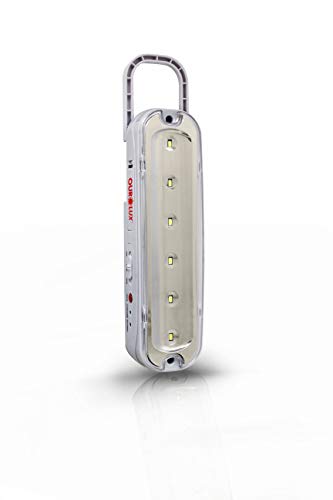 Luminária de Emergência 06 Superleds com Pilhas recarregáveis 1W 6400K Ourolux