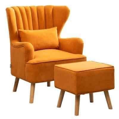 Image of Armchair Single Sofa Chair for Small Apartments, Living Room or Bedroom Chair (Oranges)