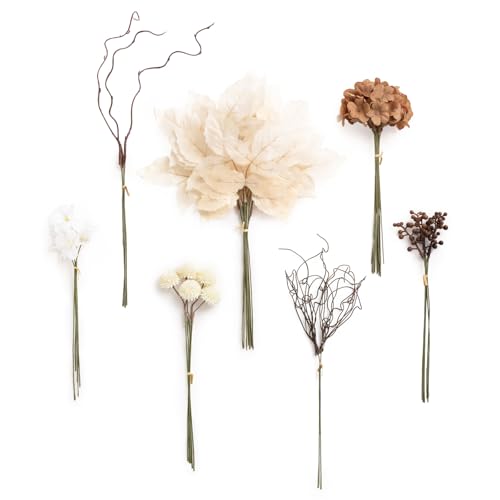 Ling's moment Artificial Greenery Stems Box Set, 48pcs with 7