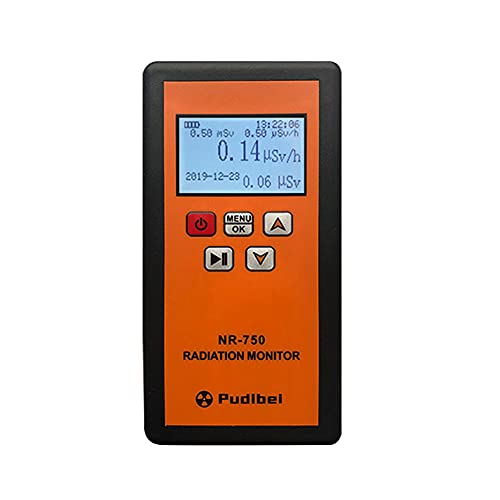 YIWENG NR-750 Handheld Portable Nuclear Radiation Detector LCD Display Household Radioactive Tester Geiger Counter β Y X-ray Detection Sound Vibrations Light Triple Alarm Practical Nuclear Radiation D