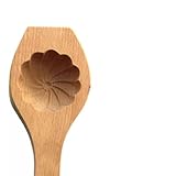 Opatiny Runde Holzform zum Backen und Basteln – geschnitztes Muster, Mondkuchen, Schokoladenform für Zuhause, Familie, importiertes Buchenholz, 20 x 9 x 3,8 cm