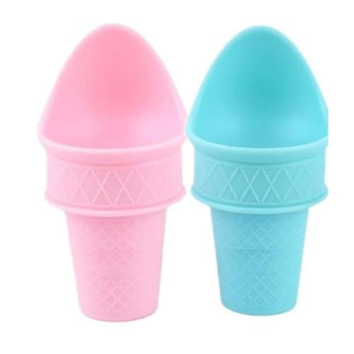 Flaroey Juego de Herramientas para Helados y Paletas, Cuchara para Helado, Juego de Miniconos de Cuchara Reutilizables, Horneado de Galletas de Plástico de Buen Agarre C