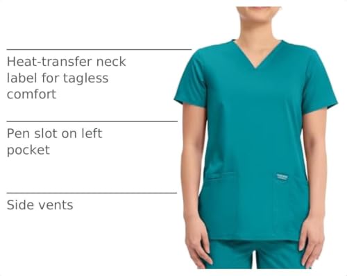 Image of Cherokee WW Revolution Medical Women's Scrub Top V-Neck 3-Pocket Scrubs