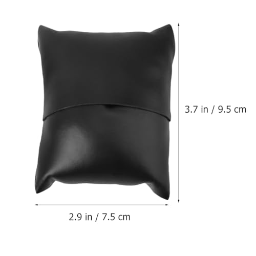 6stücke Teiliges Schwarzer Pu-Armband-uhrenkissen Für Schmuck-präsentation Für Schmuckkästen Vitrinen Dekoration Von Verkaufsständen – Bild 4