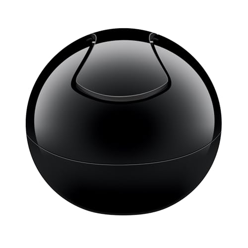 Spirella 10.15139 Kosmetikeimer 1 Liter Abfalleimer Schwingdeckeleimer Tischabfalleimer Bowl Schwarz Spirella 10.15139 Kosmetikeimer 1 Liter Abfalleimer Schwingdeckeleimer Tischabfalleimer Bowl Schwarz