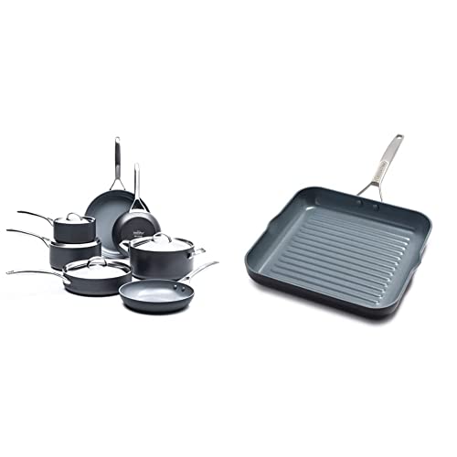 Best Greenpan Paris Pro 14 Piece Set 10 GreenPan Paris Pro Hard Anodized Healthy Ceramic Nonstick