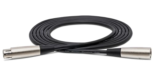 Câble de micro Hosa BLK de 7,6 m avec connecteurs XLR et blindage tressé robuste