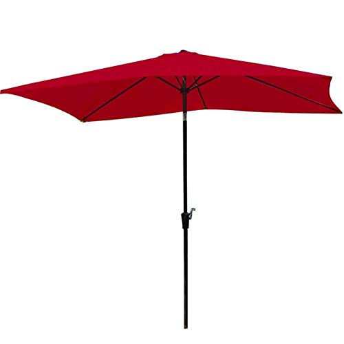 GHMYU Parasols Parasolas para Paraguas de jardín rectangulares Extra Grandes, Paraguas de Mesa de Mercado de 8 pies con inclinación de manivel Parasol