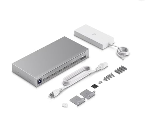 Image of USW-Pro-Max-16-PoE 16-Port Layer 2 /3 PoE++ Switch, 180W Power, 2.5GbE + 10G SFP+ Uplinks - Bundled with QALYNX 3ft Slim Cat6A Patch Cable (28 AWG)