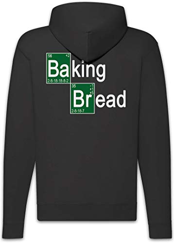 Sweat à capuche noir Baking Bread II zippé et robuste en taille 2XL - 2