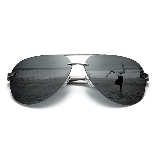 Image of Aviator Sunglasses for Men and Women Polarized Mirrored for driving