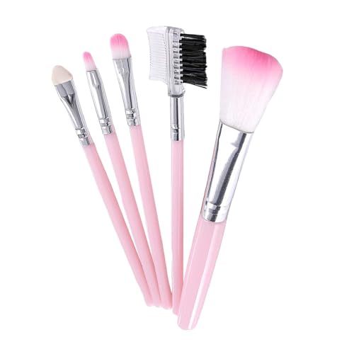 メイクブラシ アイシャドウブラシ アイブロウブラシ ファンデーションブラシ 5本入り メイクブラシセット ファンデーション用 美容アイシャドウ ダー コンシーラーブラシキット パック付き ブラシ 洗う ヘッド 絨毯