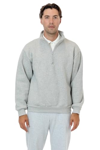 HFX428 - Heavy Fleece Half Zip Sweater, Oversized Warm Casual Layer, Made in USA2