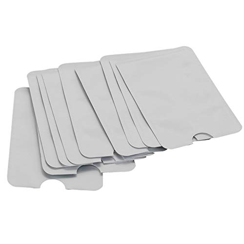 Switty 10 paquetes de identificación RFID antirrobo El bloqueo de escudo protector de la manga impermeable caso titular de la tarjeta de...