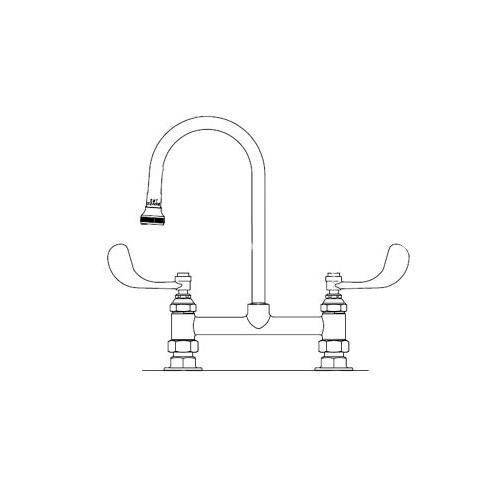 TS Brass b-0322  04 Deck mounted Mixing Faucet, cromo by T & S Brass