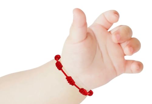 Bracelet for Baby - Evil Eye Amulet Adjustable Bracelet for Baby (red bracelet 7 knots)