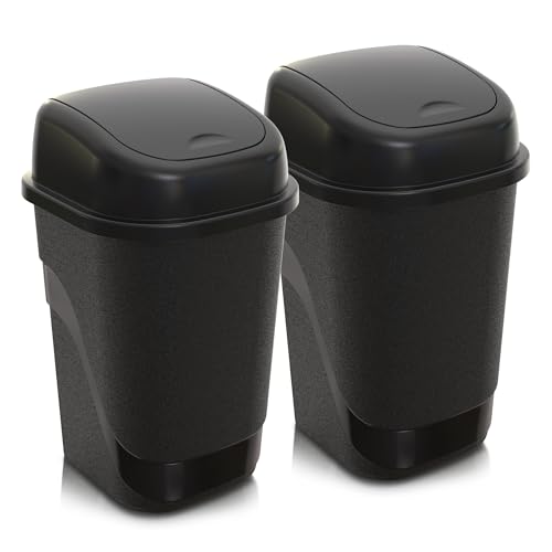 La Mejor Lista de Tambos para Basura los más solicitados. 48 Torosqui Bote de Basura con Tapa Balancín – Pack de 2 Basureros de 11 L, Plástico Resistente y Duradero, Ideal para Cocina, Baño u Oficina, Diseño Compacto y Práctico...