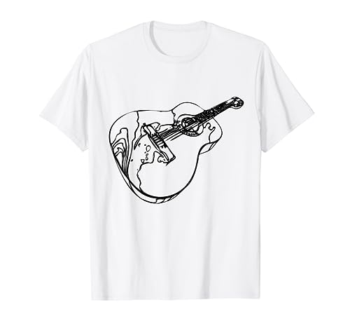 Guitar Drawing Guitar Player Guitarist T-Shirt, Black