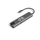 G.P. Tech. 8-in-1 USB-Cハブ - 4K HDMI、87W PD充電、イーサネット100Mbps、USB 3.0、USB 2.0、SD/TFカードリーダー – MacBook、Windows、iPad、Chromebook用アルミニウムスリムドッキングステーション
