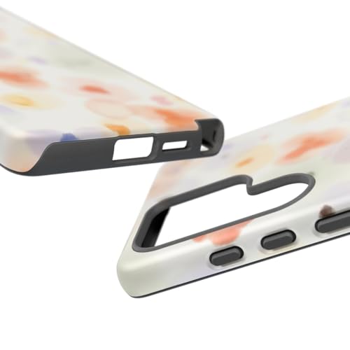 Coque Galaxy S25 Ultra rigide mate blanc abstrait à pois doux - 3