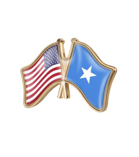 Image of World Most Countries Single Pin Brooch Badge United States USA America and Other Countries Cross Friendship Pin Badge for Men Women