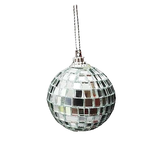 3 piezas Bolas Espejadas Plata para Decoraciones de Fiesta, Festivales de Baile, Bodas y Eventos Navideños Reflectantes Colgantes miniatura 7