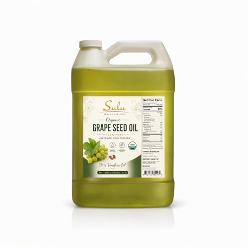 SULU ORGANICS 100% Pure Unrefined Grapeseed Oil Cold Pressed 1 Gallon (128 FL.OZ) image 5