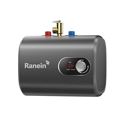 Gen II Ranein 2.5 Gallons Electric Mini Tank Water Heater, 120V, Instant Hot Water for Point of Use, Easy Installation, Compact Design for Under Sink, Ideal for Daily Use of Kitchen and Bathroom