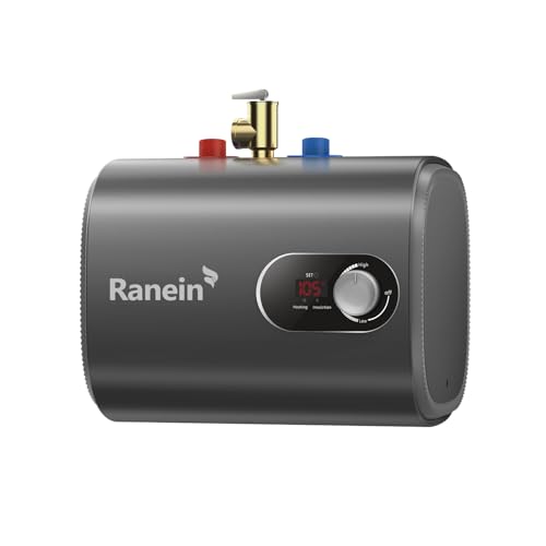 Gen II Ranein 2.5 Gallons Electric Mini Tank Water Heater 120V Instant Hot Water for Point of Use Easy Installation Compact Design for Under Sink Ideal for Daily Use of Kitchen and Bathroom
