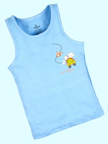 Image of KiddoPanti Boys 100% Cotton Rib Vest Pack of 3