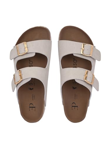 Image of EL PASO Leather Fashion Sandals Casual Platform Heels Wedges Cork Sole Sandal for Women & Girls