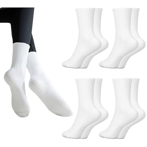 Yibingkea Calcetines antideslizantes de pilates con agarres para mujer, calcetines de agarre para yoga, ballet, entrenamiento, calcetines deportivos antideslizantes, Multicolor 5, 5-9