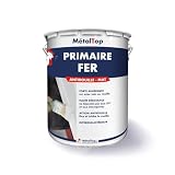 Metaltop   Primaire Fer   Blanc pur   RAL 9010 1 L   Améliore l'adhérence des peintures de finition sur tous types de métaux, neufs ou anciens