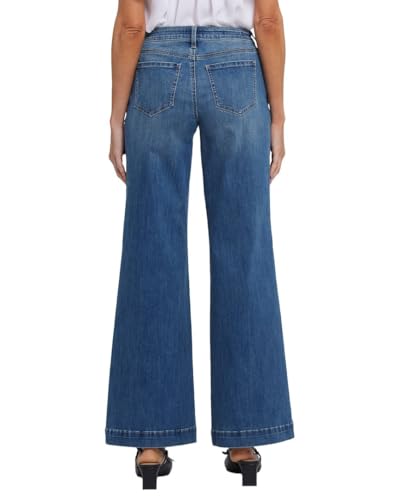 NYDJ Women's Teresa Wide Leg Exposed Button Fly Jeans in Costa Brava2