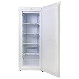 5.3 cu ft (150 L) Capacity: Surprisingly spacious 5.3 cubic foot (88 liter) capacity upright freezer offers plenty of extra storage for your frozen goods so you can reduce food waste and save money Slim Profile Fits Tight Spaces: 21.7" (55 cm) wide f...