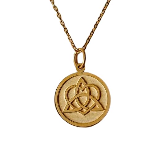 Collar exclusivo de plata de ley ley 925 LKBEADS con colgante nudo triquetra corazón