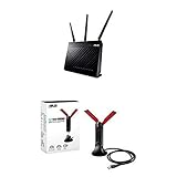 ASUS (RT-AC68U) Wireless-AC1900 Dual-Band Gigabit Router and USB-AC68 Dual-Band AC1900 USB 3.0 Wi-Fi...
