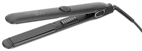 GAMMAPIU' Piastra per Capelli Keratin Glory, Piastra Capelli Professionale, Trattamenti alla Cheratina, Capelli Luminosi, 6 Regolazioni Calore, Autospegnimento (Nero)